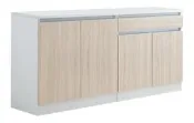 【風禾家具】HGS-711-4@EML系統板羅漢松色5.6尺餐櫃【台中市區免運送到家】廚房電器櫃 碗盤櫥櫃 台灣製傢俱