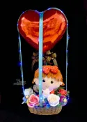 X射線 精緻禮品 小丸子 BABY 嗶嗶笛幸福熱氣球，捧花/情人節金莎花束/熱氣球/畢業花束/亮燈花束/西洋情人節/情人節禮物/婚禮佈置/生日禮物/派對慶生/告白/求婚，X射線【Y525274】