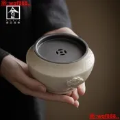 【小新茶具】舍己宜物日式茶洗陶瓷茶渣缸水盂帶蓋家用蓋碗茶壺廢水缸建水茶道