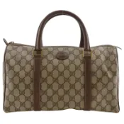 【DOKODEMO】Gucci Vintage Mini Boston 手提包，GG Supreme 帆布，棕色，A5 尺寸，拉鍊，舊款Gucci 古馳 ，男女通用 [二手]