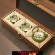 島嶼好物 【可打統編 公司貨】手繪小青柑雛菊提梁壺一壺二杯家用新款泡茶器手繪釉下彩功夫茶具