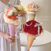 花束包裝布 花藝 包裝紙 鮮花禮物包花紙冰淇淋甜筒抱抱桶手工製作花束diy材料/台灣出貨✈✈