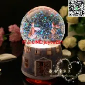 優品優選 幾米相遇自噴雪花水晶球音樂盒八音盒女友閨蜜結婚生日耶誕節禮物