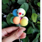 【微景小舖】告白氣球 新款DIY帶字母LOVE軟陶氣球 氣球底座 氣球花插-單入 軟陶 小氣球 擺件 拍攝道具 汽車擺件