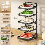 (店+)【巧可】不鏽鋼備菜架 火鍋分菜盤架 廚房多層置物架 折疊配菜收納架 備料架 圓潤防刮邊角 收納架 
