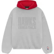(店+)192AL246509F Fear of God Essentials NBA 聯名款 NBA-allstar PULL OVER HOODIE - HAWKS 亞特蘭大老鷹隊 字母印花圖案拼接連帽衛衣 男女同款