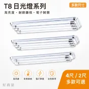 T8 LED美術日光燈 不含燈管 2尺雙管 附分段開關 附小夜燈 原木 白色 T8燈管 T8燈具 好商量~【APP滿額下單10%點數(單一帳號最高1000點)】9/30止