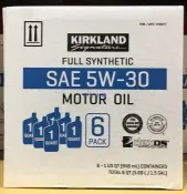 美兒小舖COSTCO好市多代購～KIRKLAND 科克蘭 5W-30 全合成機油(946ml×6瓶)