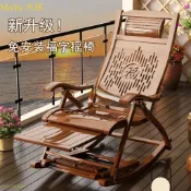 免運 折疊躺椅 家用午睡椅 搖搖椅 陽台椅 涼椅 老人休閒椅 懶人椅 實木藤椅 躺椅 家用大人簡易竹搖搖椅