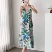 【K.W.】韓國空運輕棉麻束縛愛戀高品質免穿搭洋裝(小香風/輕量涼感/洋裝/休閒/日系/通勤/渡假)