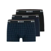 (店+)【HUGO BOSS】Triple-Pack Of Stretch-Cotton Trunks With Logo Waistbands 字母