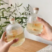 [可開發發票/統編]創意冷萃玻璃分裝瓶 高顏值透明密封瓶 果酒甜酒咖啡隨手瓶 家用小酒瓶便攜保鮮容器bod7oi