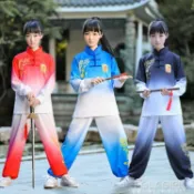 林之舍家居 兒童武術服練功服中國幼兒園學生太極表演服裝武館功夫訓練演出服 免運開發票