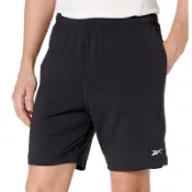 全新品 Reebok 運動休閒 跑步 排汗透氣 黑色短褲 男 FP9126
