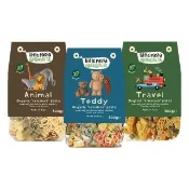 【英國 little pasta 小小帕斯達】造型義大利麵 - 2入組(動物 泰迪熊 交通工具 300g 三款可選)