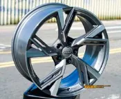 【員林 小茵 輪胎舘】2020年最新款 類AUDI 原廠選配 旋壓圈 19吋 5X112 8.5J ET33 灰底車亮面