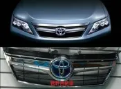 (逸軒自動車)TOYOTA 原廠 12年 七代 Camry Hybrid 水箱罩+前後標誌MARK 炫藍油電