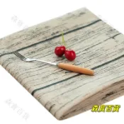 森寳百貨🌸復古仿木紋桌布高級感棉麻布料拍照攝影擺拍道具氛圍感檯布...