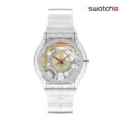 Swatch CLEARLY SKIN 超薄手錶/瑞士製造 SS08K109-S06 (34mm)【官方旗艦店】
