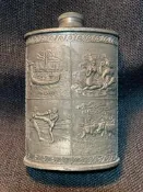 漂亮＜稀有老件＞Chaopraya 泰國 錫器錫壺 泰國工藝 藝品 細緻 擺飾 收藏 老物件 古玩
