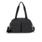 【KIPLING】午夜星空黑多口袋實用斜背包-COOL DEFEA 女包
