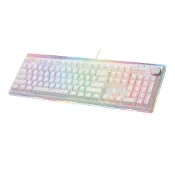 (店+)【i-Rocks】K71M RGB 背光 機械式鍵盤 白色紅軸