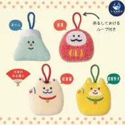 日本Decole動物造型清潔海綿 |富士山/達摩/招財貓/招財柴犬/呱福蛙/刺蝟|