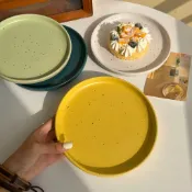 【台灣現貨】【8吋20CM】盤子 陶瓷盤 餐盤 潑墨陶瓷盤 牛排盤 早餐盤 義大利麵盤 甜點盤 陶瓷餐盤 陶瓷盤 餐具