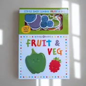 📖書蟲選書【Little Baby Learns Fruit & Veg】水果蔬菜 拼圖書 配對學習 英文啟蒙 認知發展