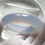 正品！尺寸54.0/15.5~土耳其藍玉髓 平安鐲（手鐲）保真！(原色、無染、無優化！) 「L31-001」不議價！