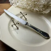 50588- 絕美法國古董新藝術風格餐刀French Art Nouveau Antique Table Knife