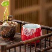 繁花似錦 大號 陶瓷 茶杯 主人杯 品茗杯 聞香杯 茶道 手工 禮盒裝 茶具套組