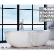 (店+)【CERAX 洗樂適】橢圓形壓克力獨立浴缸 浴室泡澡浴缸一體成形無縫隙 140CM 150CM 160CM(BT6-MD)