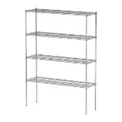 【dayneeds 日需百備】荷重型 150x45x210公分 電鍍（鎖管）四層架(鐵力士架/收納層架/展示架/層架/鐵架)