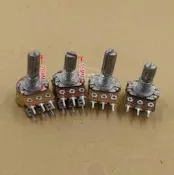 WH148單聯雙聯電位器 B5K 10K 20K 50K 100K可調旋轉電位器3腳6腳