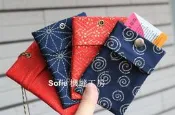 Sofie 機縫工房【漩渦 花迷宮 龜甲紋 水波紋】分層符袋 平安符袋 香火袋 五色線項鍊符袋 布悠遊卡套 手工 手作