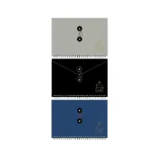 (店+)【三瑩文具】本系列 信封袋活頁手繪本 25K-灰/黑/藍