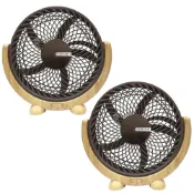 (店+)【CHIMEI 奇美】【全新福利品/超值兩入組】8吋5片式木紋風USB強靜DC節能循環扇 DF-08A0UK 桌扇電扇露營扇