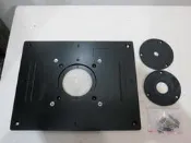 ㄚ峰*進口全新(日立TR-12)12mm下壓式修邊機專用*鋁合金倒裝板(座孔113*113mm外框300*235mm)