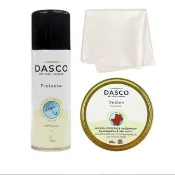 【DASCO 伯爵】鞋保養銷售冠軍組(防水防污劑 皮革防水保養油 超細纖維拋光布 防水噴霧 皮革保養油)