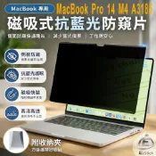 【Ezstick】MacBook Pro 14 M4 A3185 磁吸防窺片｜抗藍光防眩光｜Privacy Filter