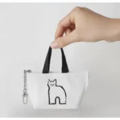 現貨🆕日本ikea🇯🇵境內版💕迷你版購物袋 新款愛心/貓咪黑色款 鑰匙零錢藍芽耳機都可放 掛在隨身包包上ㄧㄝ很可愛😍