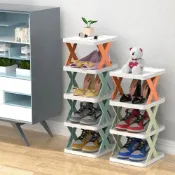 (店+)【捕夢網】DIY自由組裝X型鞋架 鞋架 組合鞋架 鞋櫃 直立式鞋架 鞋子收納 鞋盒 宿舍必備