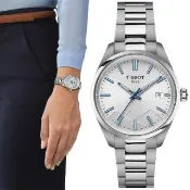 【TISSOT 天梭】少女峰限定款 PR100系列 簡約時尚女錶-34mm/銀 情人節 送禮(T1502101103101)