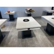 你要開餐廳? 開火鍋店? 有你要的營業用火鍋桌豪華型80*120仿大理石面單爐小火鍋桌（17）屏東市 廣新家具行