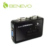 Benevo 桌上型 2埠USB VGA KVM多電腦切換器 (BKVM102U)