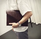 FINDSENSE服飾 加厚 蛇皮 手拿包 紋路蛇 男 手拿包 文件包