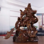 【招財鎮宅】關公武財神像擺件 關公像 關聖帝君 財神爺擺飾 關羽 關二爺 供奉 家用客廳 公司大廳 招財擺飾