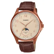 大高雄鐘錶城 CASIO 卡西歐 MTP-M110RL-5AV 經典設計 時尚月相真皮腕錶 紅棕 42.5mm｜樂天領券現折★全館特惠中★指定刷卡回饋10%