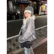 Codibook｜韓國 kim9hope 白色毛絨連帽鋪棉外套［預購］羽絨外套 女裝